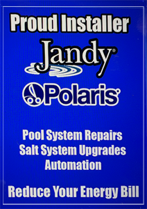 Proud installer Jandy Polaris pool system repair