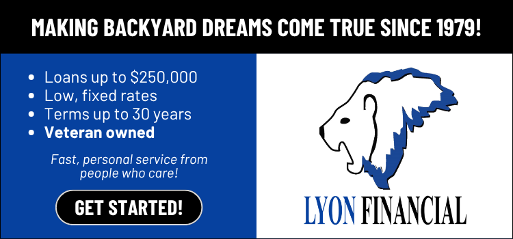 Lyon Financial graphic highlighting pool loan amounts, fixed rates, and long terms